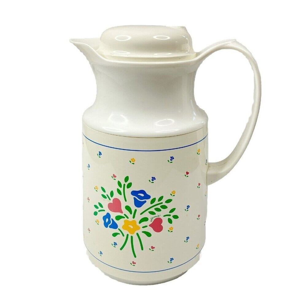 Vintage Thermos Helga Coffee Carafe 'Jamie' Floral Design Made in Germany 1982